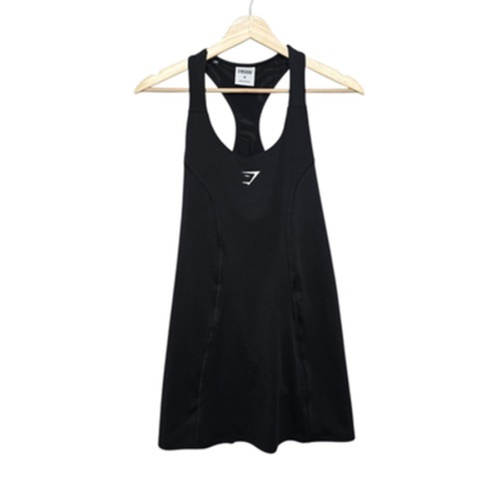 Gymshark Dress Womens Medium Black Racerback Athletic Training Workout Logo